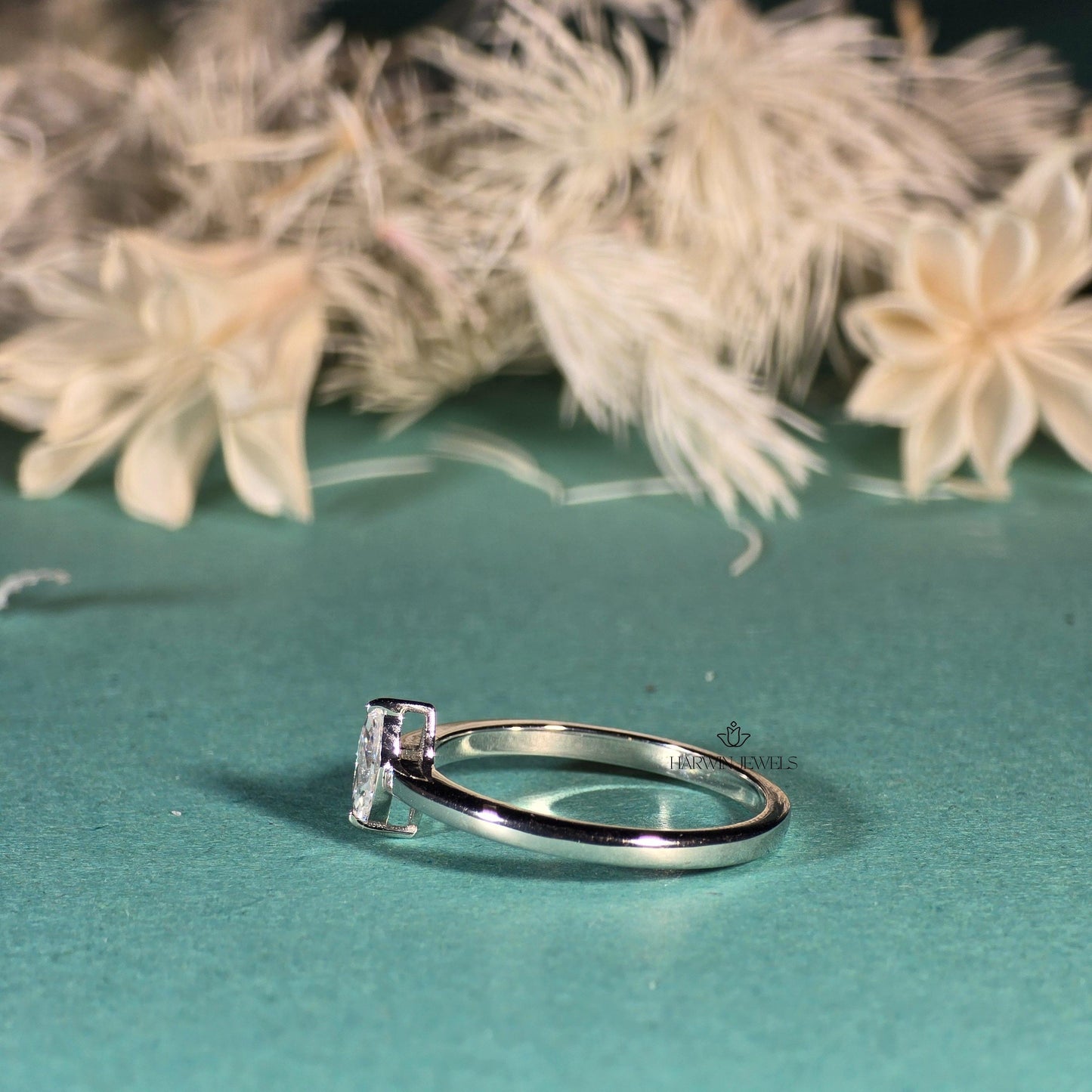 0.40 CT to 1.20 CT Solitaire Diamond Engagement Ring/Marquise Cut Lab Diamond Wedding Ring/Lab Grown Diamond Bridal Ring/10K Solid Gold Ring