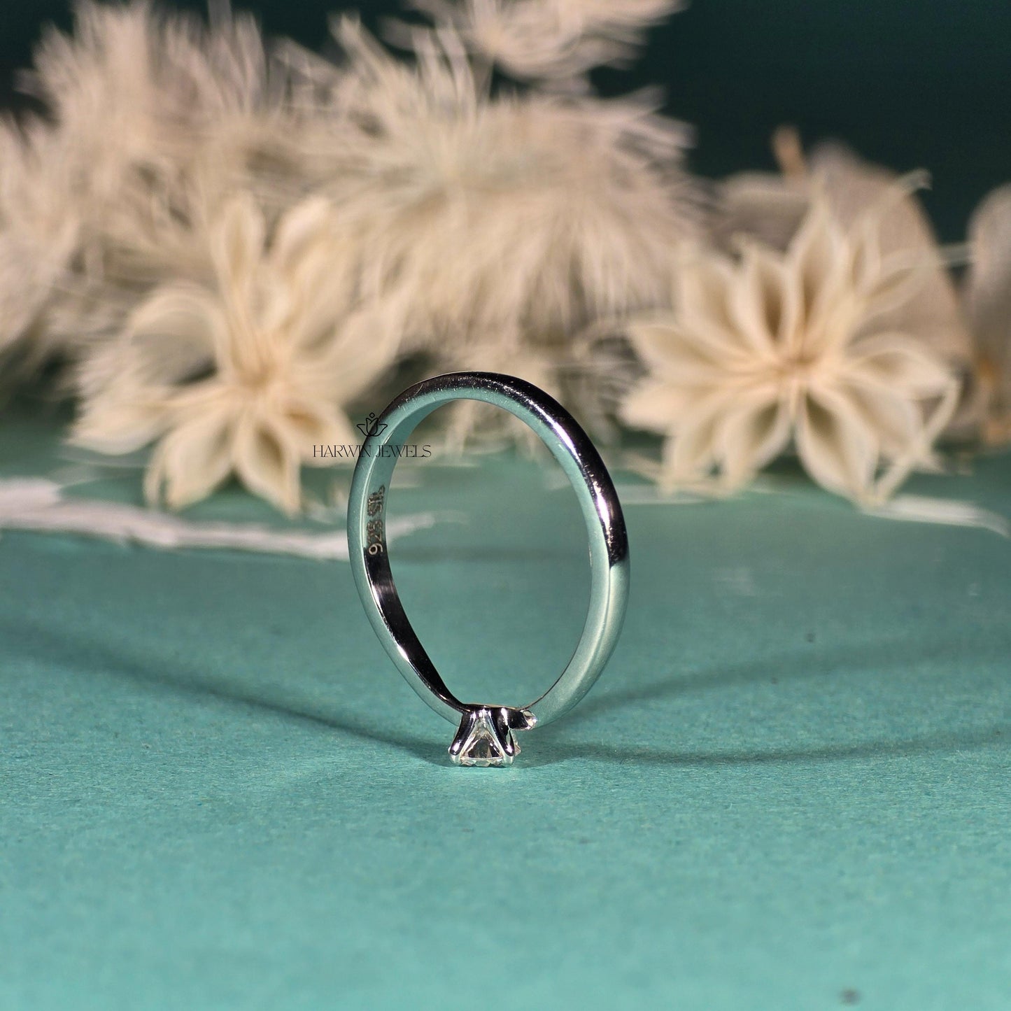 0.25CT to 0.75 CT Tension Set diamond Wedding Ring, Round Cut Colorless Lab Grown Diamond Engagement Ring, 14K White Gold Unique Ring