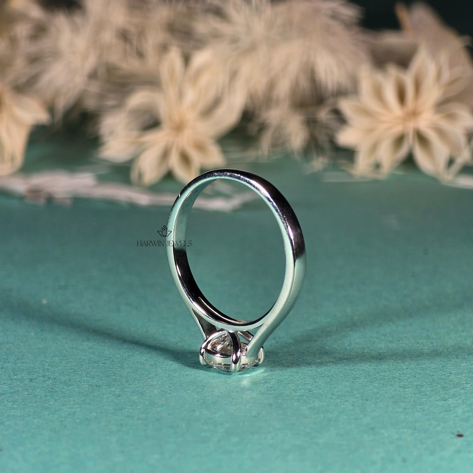 1.0 CT to 1.75 CT Round Lab Diamond Solitaire Ring / Lab Diamond wedding Ring/ White Gold Created Diamond Ring For Women /4 Prongs Ring