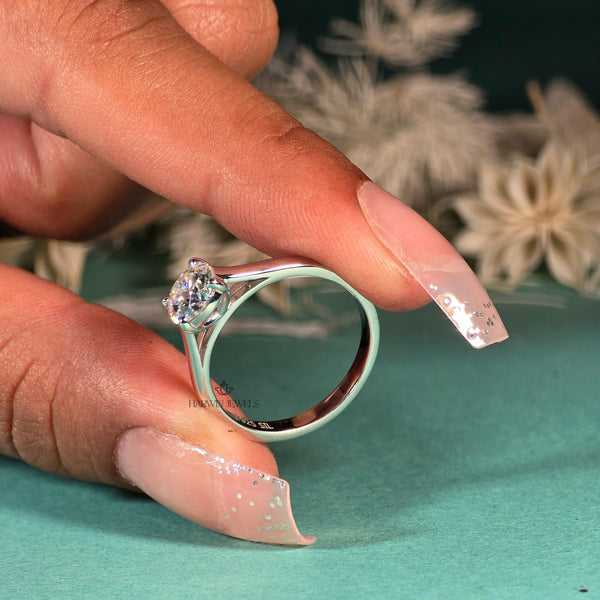 White Gold Created Diamond Ring