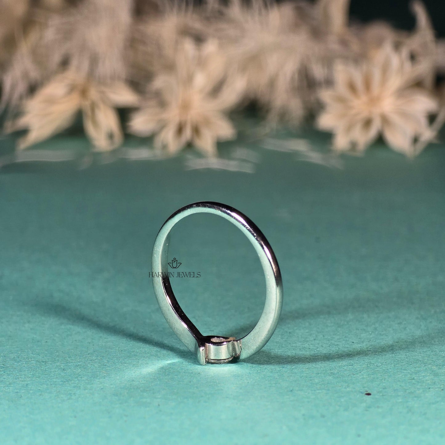 Bypass Shank Tension Set diamond Wedding Ring,0.40CT to 1.20CT Round Cut Colorless Lab Grown Diamond Wedding Ring,14K White Gold Unique Ring