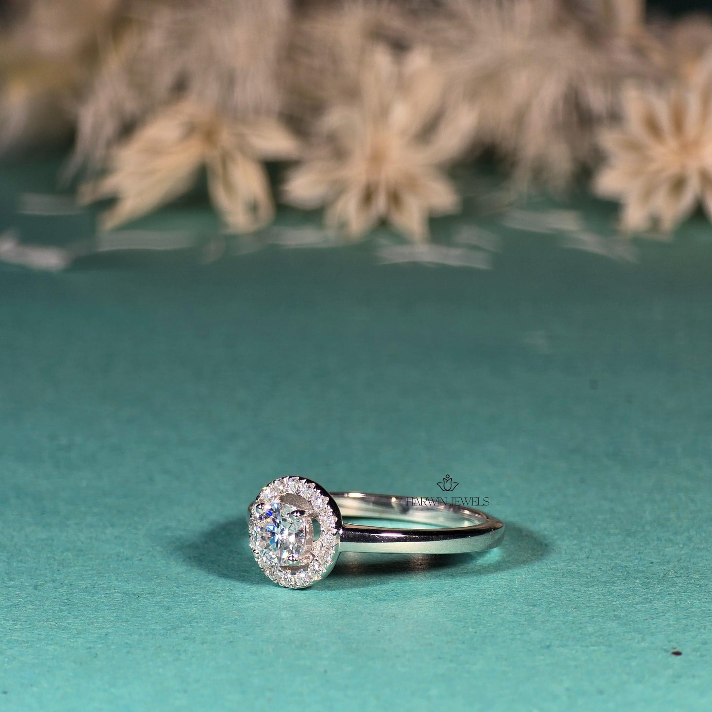 0.75CT to 1.25CTRound Lab Grown Diamond Wedding Ring,Halo Engagement Ring for Her,Bridal Ring, Anniversary Gift,Proposal Ring for Girlfriend