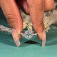 Round Brilliant Cut Lab Grown Diamond Ring, Halo Engagement Ring, 0.75CT to 1.25CT Anniversary Ring, Pave Wedding Ring, 14k White Gold