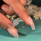 Round Brilliant Cut Lab Grown Diamond Ring, Halo Engagement Ring, 0.75CT to 1.25CT Anniversary Ring, Pave Wedding Ring, 14k White Gold
