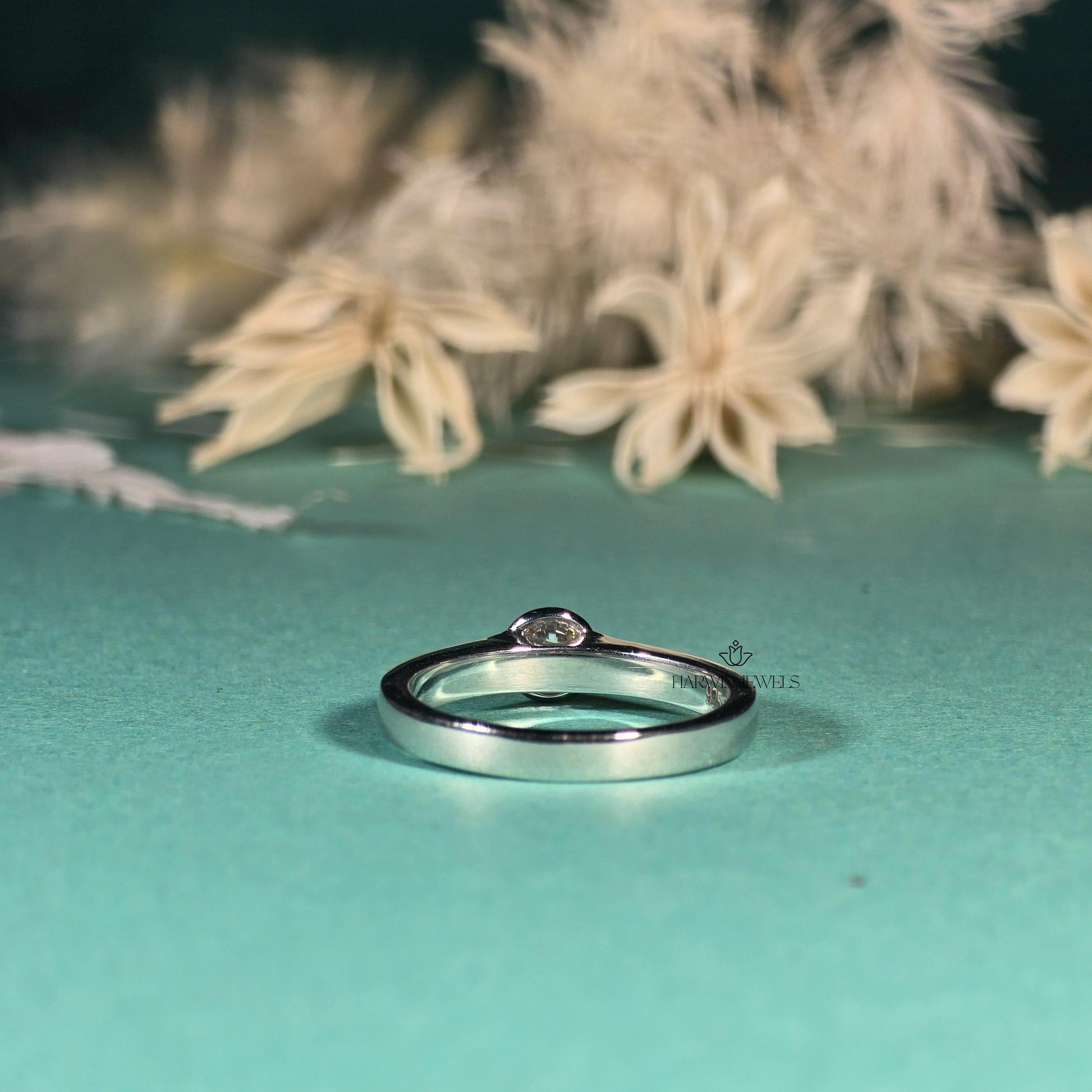 0.30CT to 0.75 CT Round Brilliant Cut Lab Grown Diamond Solitaire Ring, Lab Grown Diamond Wedding Ring, Round Cut Solitaire Bezel Set Ring