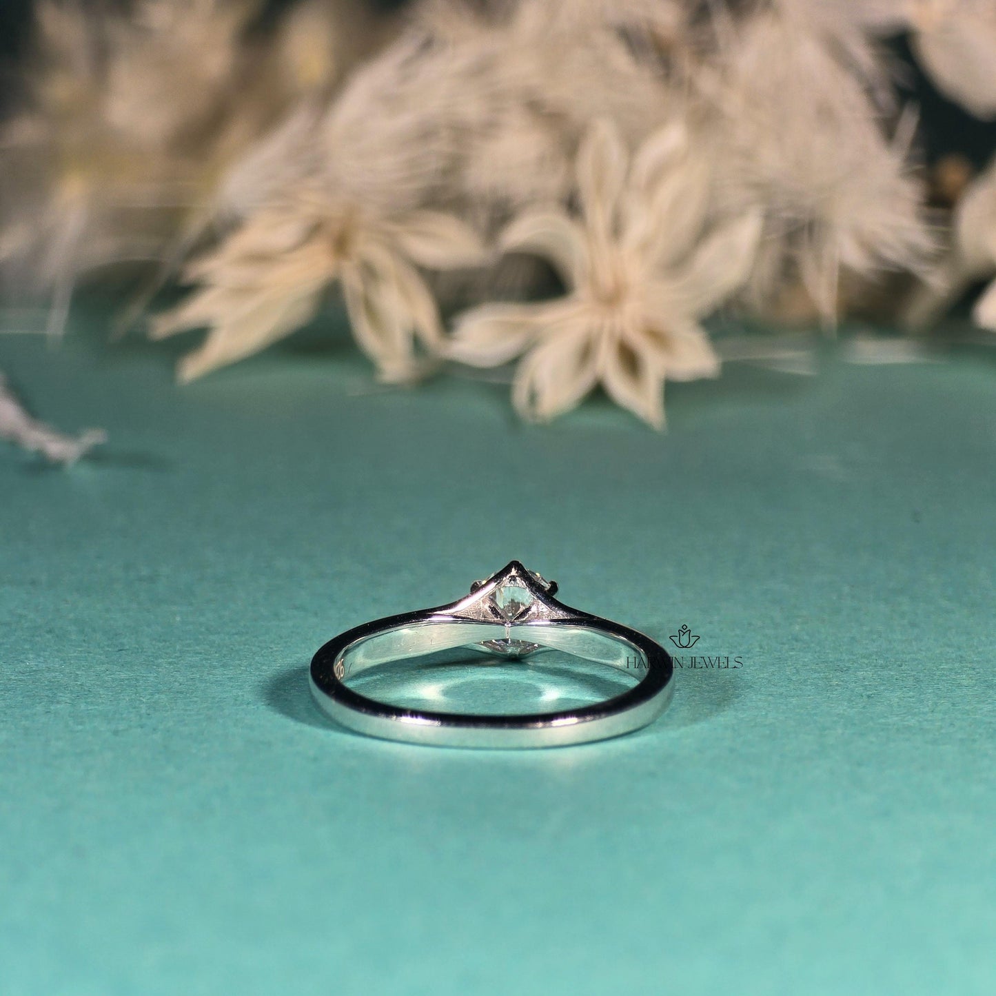 Round Brilliant Cut Lab Grown Diamond Solitaire Engagement Ring, 6 Prongs 14k White Gold , 0.75CT to 1.25CT Lab Diamond Anniversary Ring