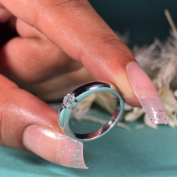 Tension Set Diamond Promise Ring Wedding Ring