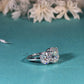 14K White Gold Three Stone Ring, 1.50 CT Oval Cut Moissanite Engagement Ring, Two Round Side Stone Wedding Ring, Anniversary Unique Gift