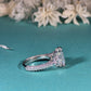Radiant Cut Moissanite Engagement Ring, Side Stone Heart Cut Ring,Elongated Radiant,Three Stone Ring ,4.80 CT Pave Set Proposal Wedding Ring