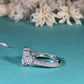 Radiant Cut Moissanite Engagement Ring, Side Stone Heart Cut Ring,Elongated Radiant,Three Stone Ring ,4.80 CT Pave Set Proposal Wedding Ring