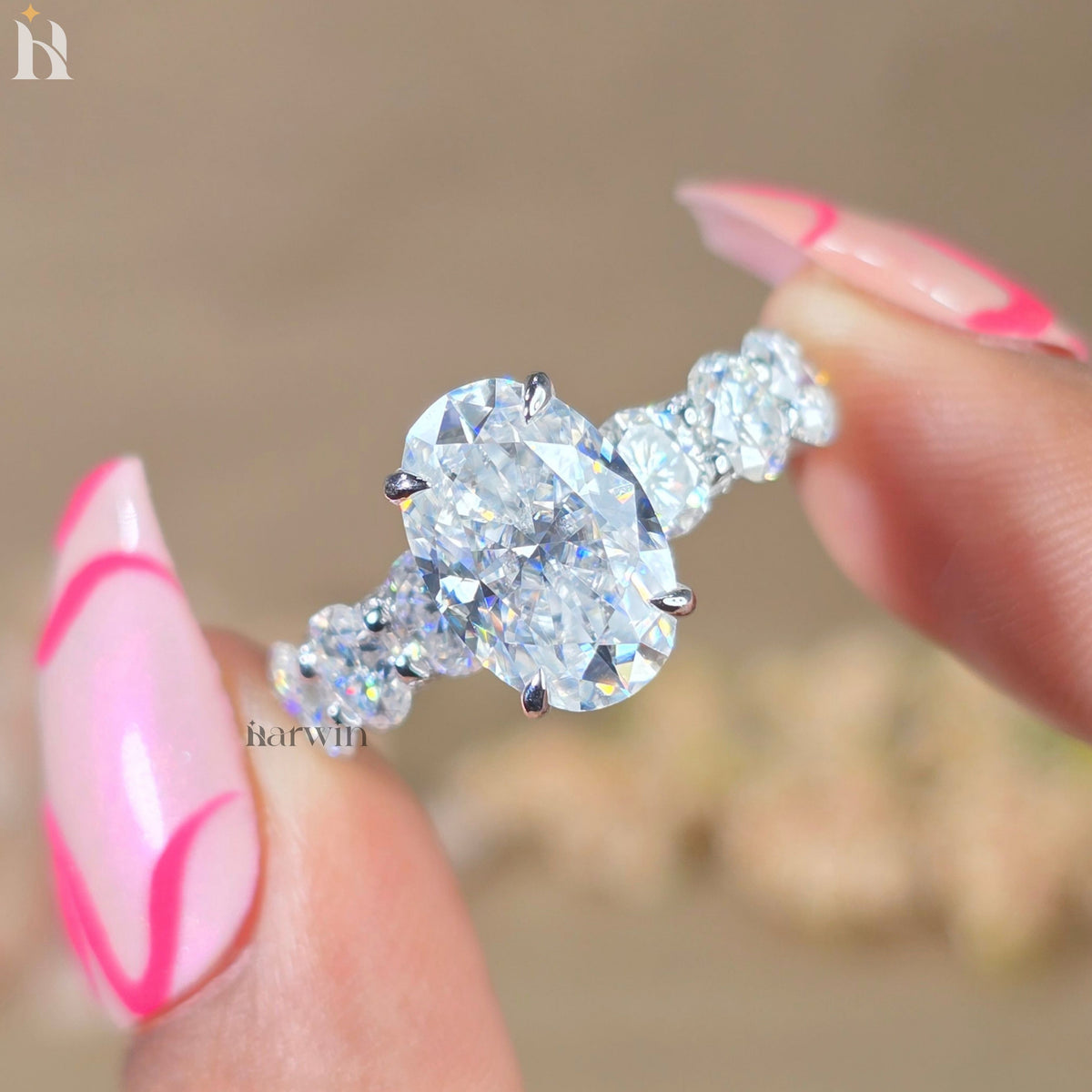 oval shape diamond ring
