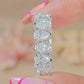 Pear Shape Eternity Moissanite Band, Gold Stackable Bridal Ring