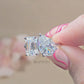 Emerald & Pear Cut Moissanite Two Stone Ring, Toi Et Moi Ring