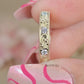 Art Deco Moissanite Wedding Band, Vintage Engraved Scrollwork Ring, Antique Style Band
