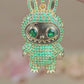 Green CZ Diamond Teddy Bear Pendant | Sterling Silver Hip Hop Necklace