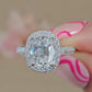 4CT Elongated Cushion Cut Moissanite Wedding Ring