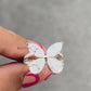 Butterfly Moissanite Diamond Ring, 14K White Gold, Marquise & Pear Cut, Unique Women’s Engagement
